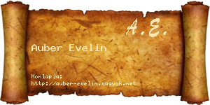 Auber Evelin névjegykártya